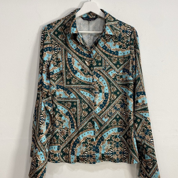 Boston Proper Hippie Boho Button Down Top Business Casual Size 6 Lot of 2 - Picture 4 of 14